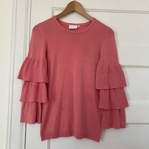 Kaffe tiered ruffled sleeve sweater